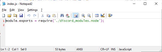 Discord - tak wygląda normalny plik discord_modules\index.js 