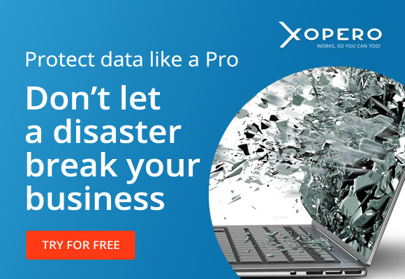 Xopero Backup & Restore. 
The easiest way to protect your company’s data - without the additional investment in any hardware.