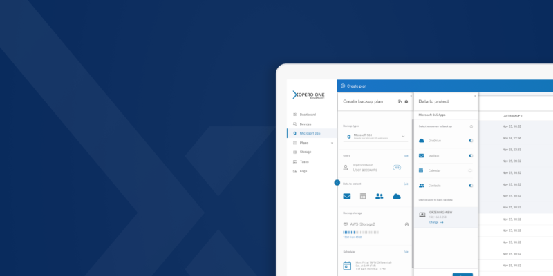 Polityka retencji danych w Microsoft 365 vs pełna kontrola w Xopero ONE