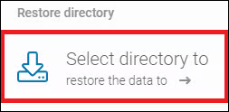 Selecting an output directory to restore an image file in Xopero ONE