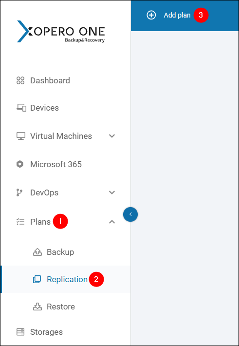 Steps to launch a new automated backup replication plan.