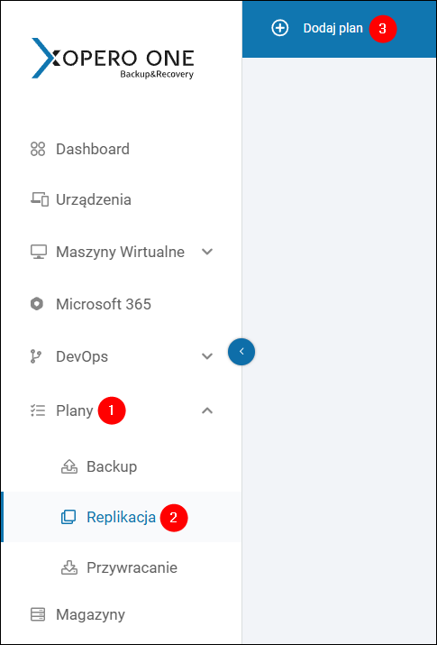 Kroki wymagane do rozpoczęcia tworzenia zautomatyzowanego planu replikacji backupów.