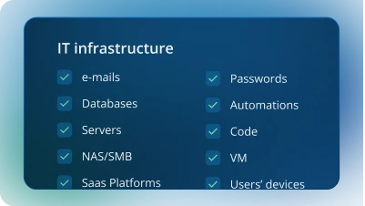 Protected IT infrastructure checklist