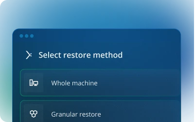 Restore method selection