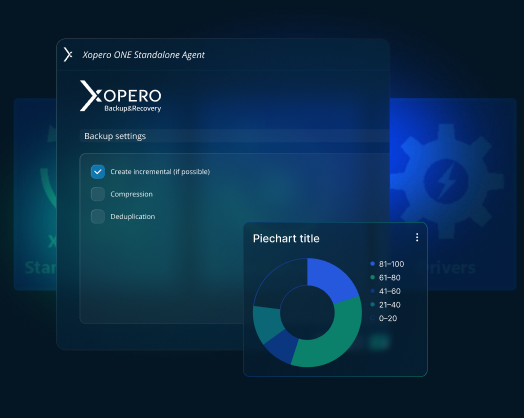 Menu startowe Xopero Sphere Recovery Drive